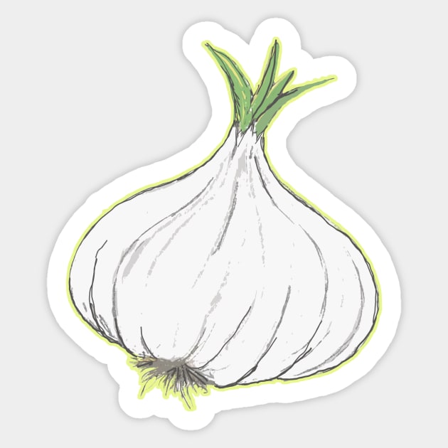 Head of Garlic Sticker by saitken